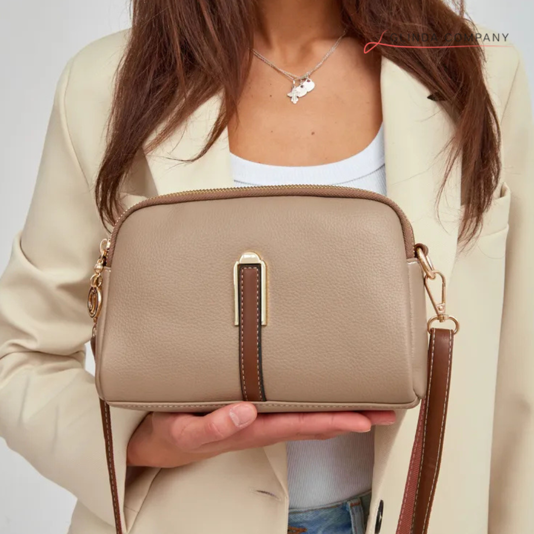 Bolsa de Ombro Divelle: Feita em Couro