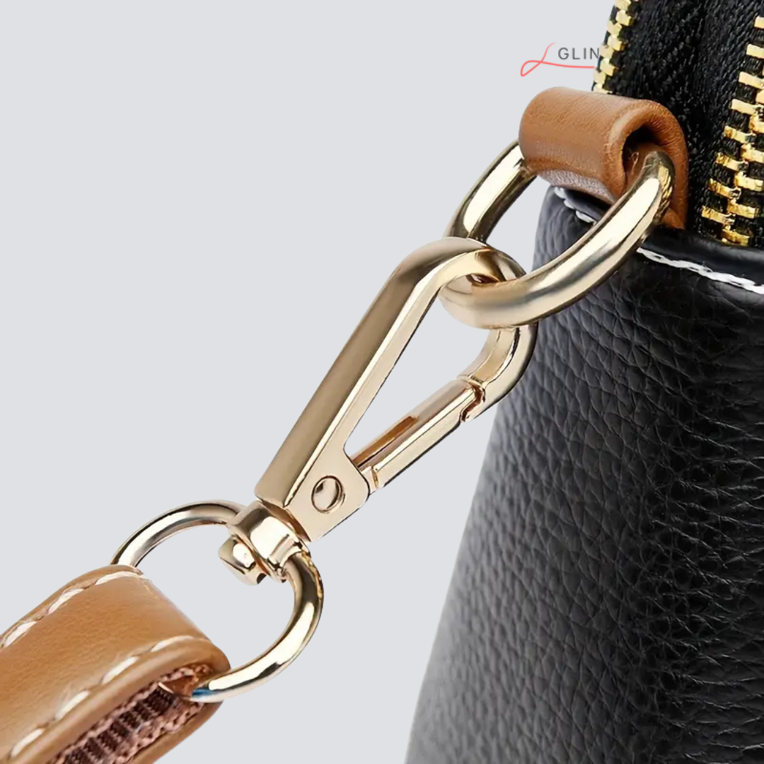 Bolsa de Ombro Divelle: Feita em Couro