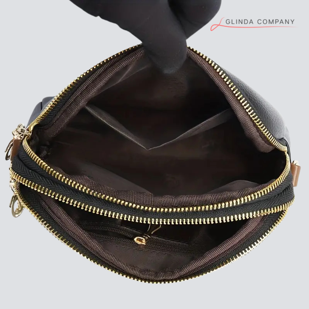 Bolsa de Ombro Divelle: Feita em Couro