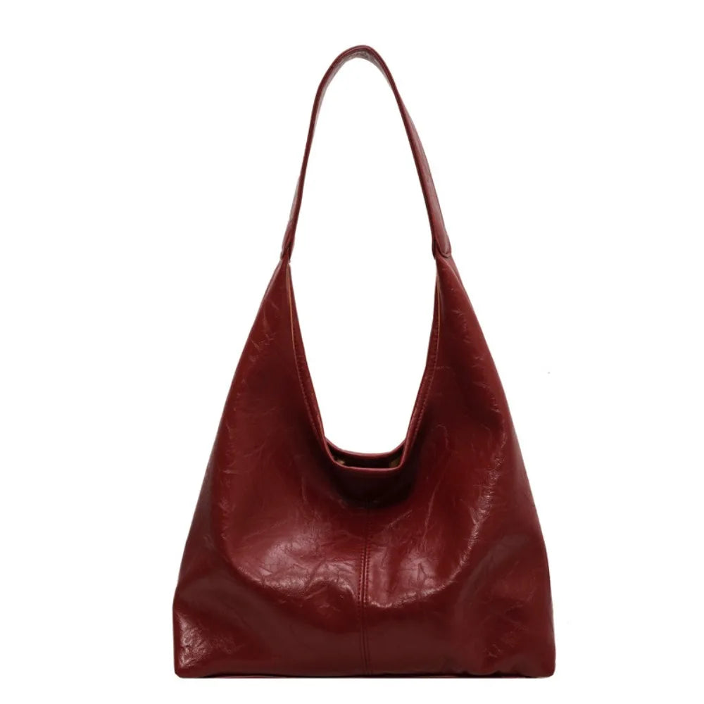 Bolsa Hobo Couro de Alça Grande - Feminina