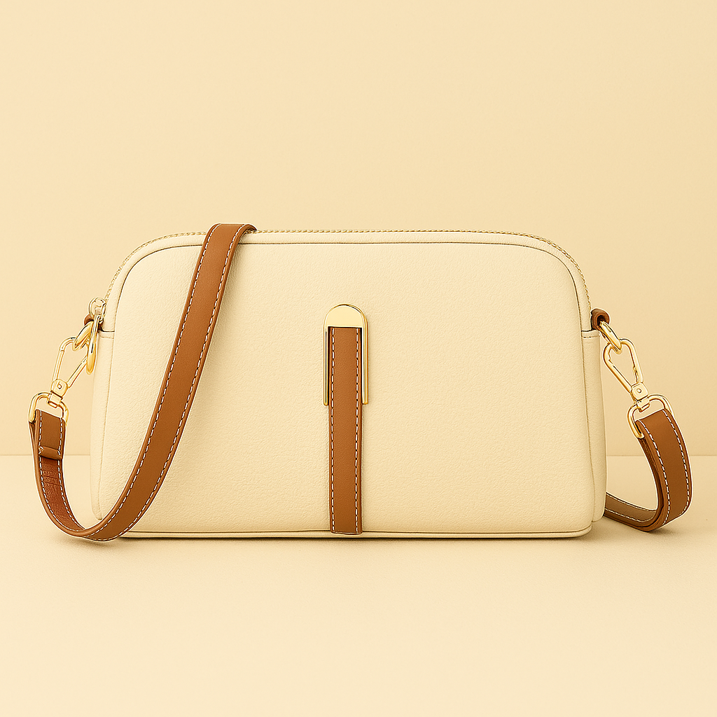 Bolsa de Ombro Divelle: Feita em Couro